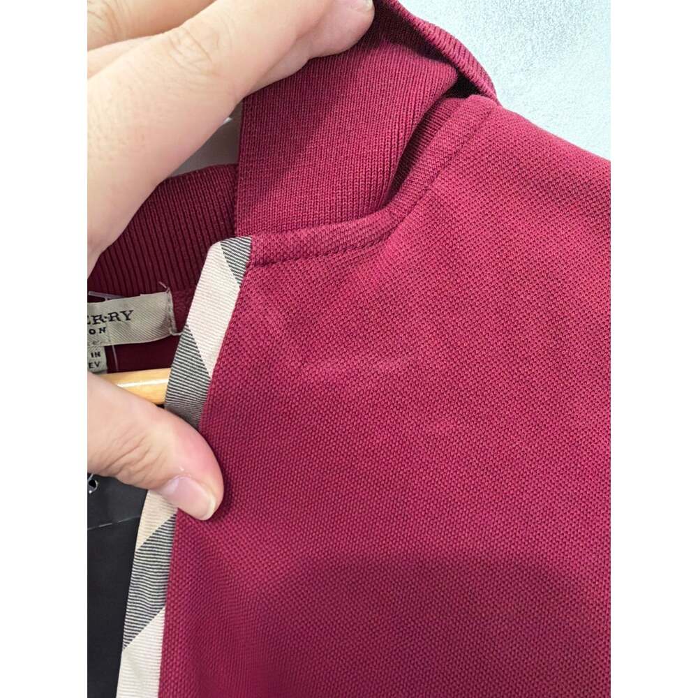 Burberry Polo Shirt Raspberry Red Size L - Picture 6 of 6
